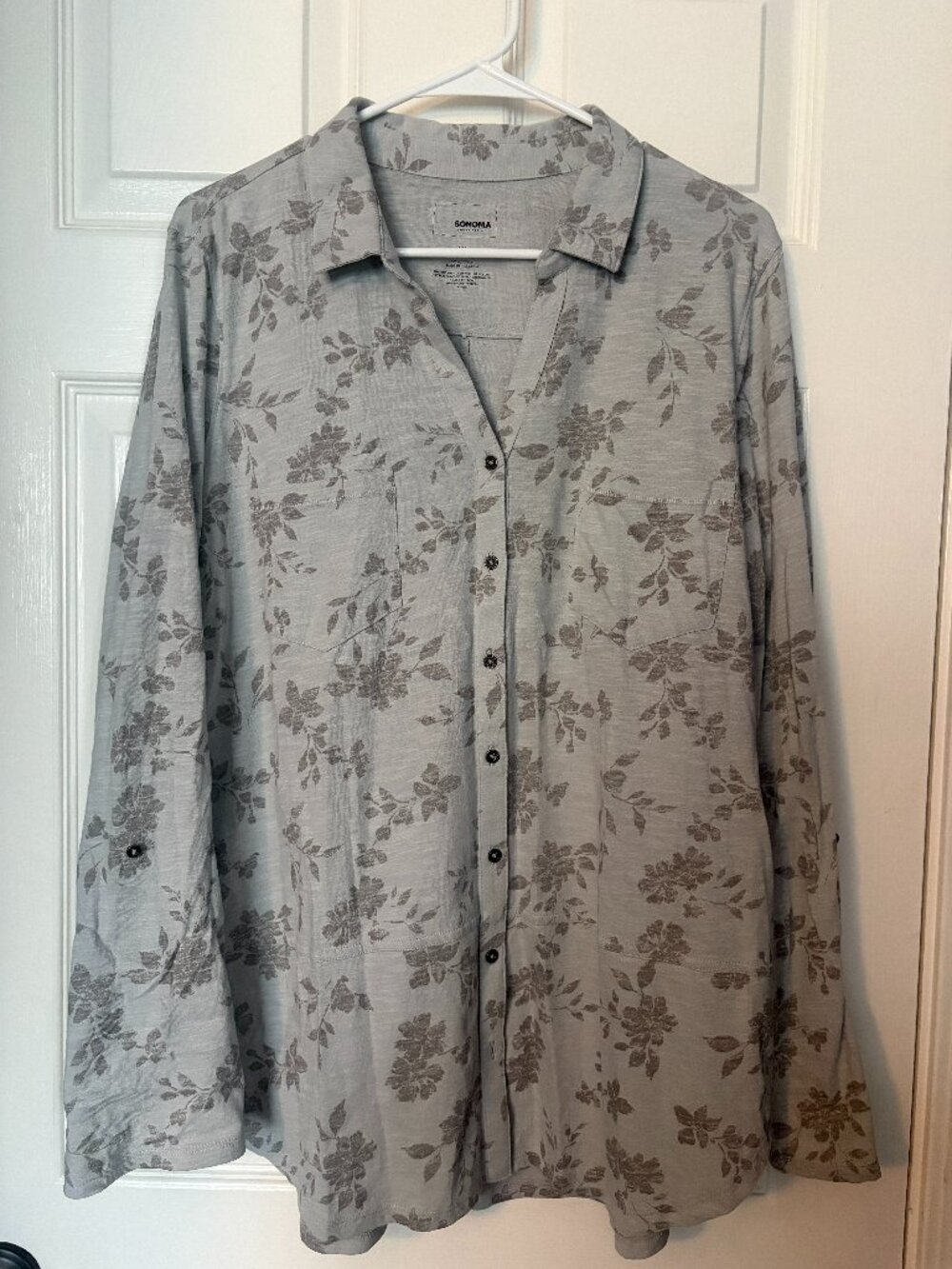 Sonoma Goods For Life Button Down Shirt Sz XL Long Sleeve 100% Cotton Casu